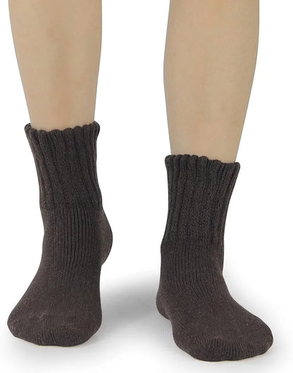 Women's Winter Boots Socks Thick Warm Cozy Crew Socks Solid Color Gifts-size (recommended for 34-39)-ZHP