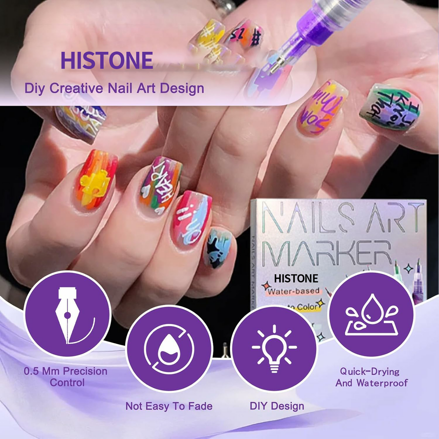 💅12-Shade Nail Design Pens for Smooth, Precise, Salon-Quality Results