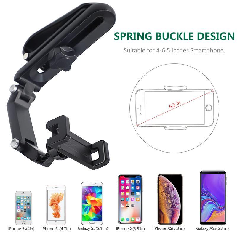 1080° Rotating Car Phone Holder – Multi-Angle Sun Visor Mount for Any Scene
