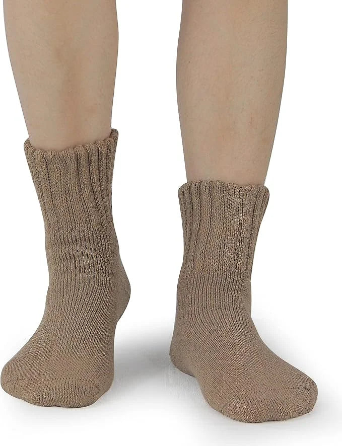 Women's Winter Boots Socks Thick Warm Cozy Crew Socks Solid Color Gifts-size (recommended for 34-39)-ZHP