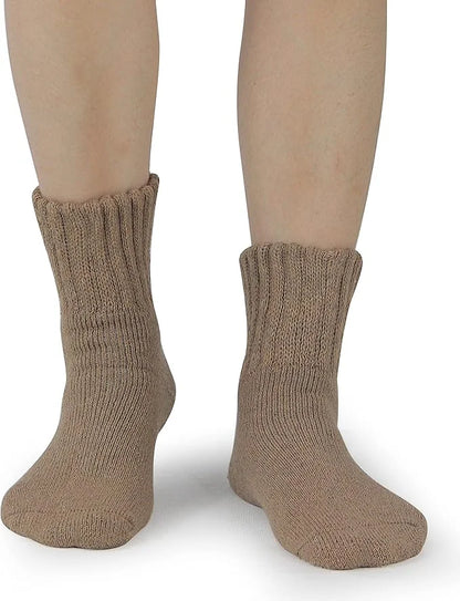 Women's Winter Boots Socks Thick Warm Cozy Crew Socks Solid Color Gifts-size (recommended for 34-39)-ZHP