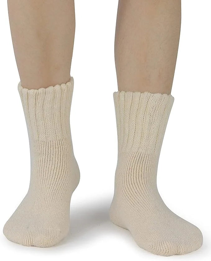 Women's Winter Boots Socks Thick Warm Cozy Crew Socks Solid Color Gifts-size (recommended for 34-39)-ZHP