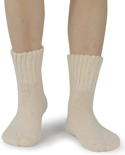 Women's Winter Boots Socks Thick Warm Cozy Crew Socks Solid Color Gifts-size (recommended for 34-39)-ZHP